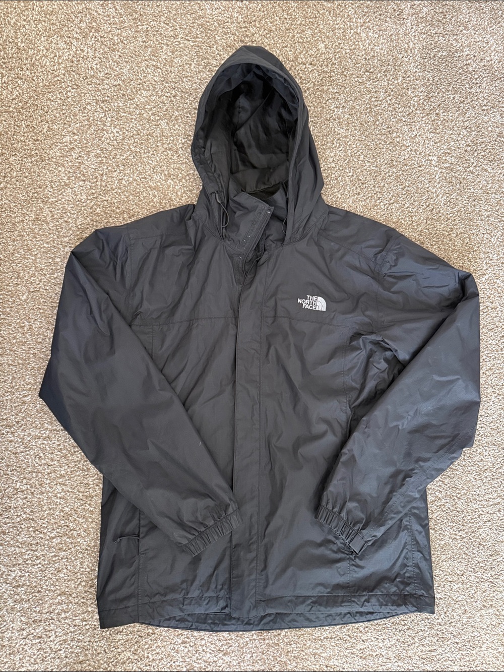 The North Face Black Hooded Rain Jacket